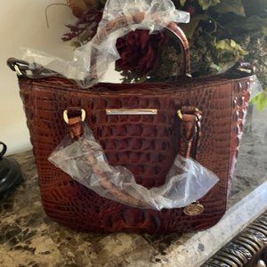 *sold* Brahmin Pecan Small Lena Satchel